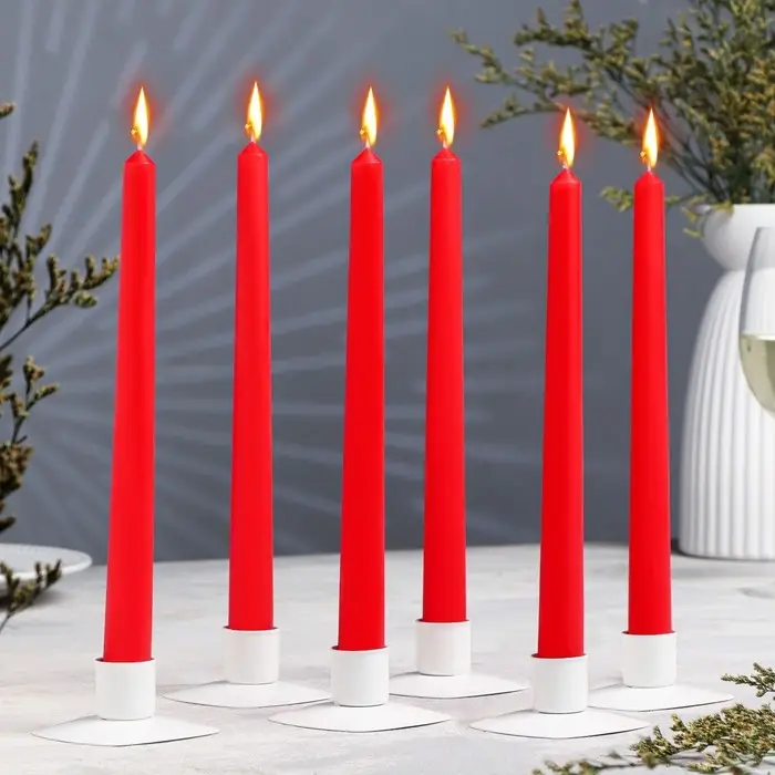 Свеча античная, 2,2х 25 см, красная