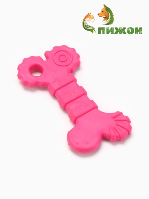 Игрушка жевательная "Завитушки", TPR, 10 см, розовая