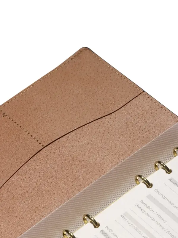 Органайзер на кольцах, C6, с хлястиком, 80л, линия, к/зам, Черный