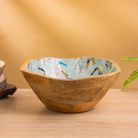 Салатник "Мудрый слон" дерево манго 23х23х10,5 см