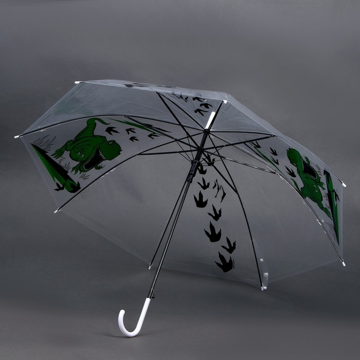 Зонт детский «Динозавр» полуавтомат, прозрачный, d=90см Зонт детский «Динозавр» полуавтомат, прозрачный, d=90см