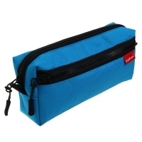 Пенал мягкий, 2 отделения, объёмный, 100 х 210 х 50 мм, Erich Krause, Blue 49001