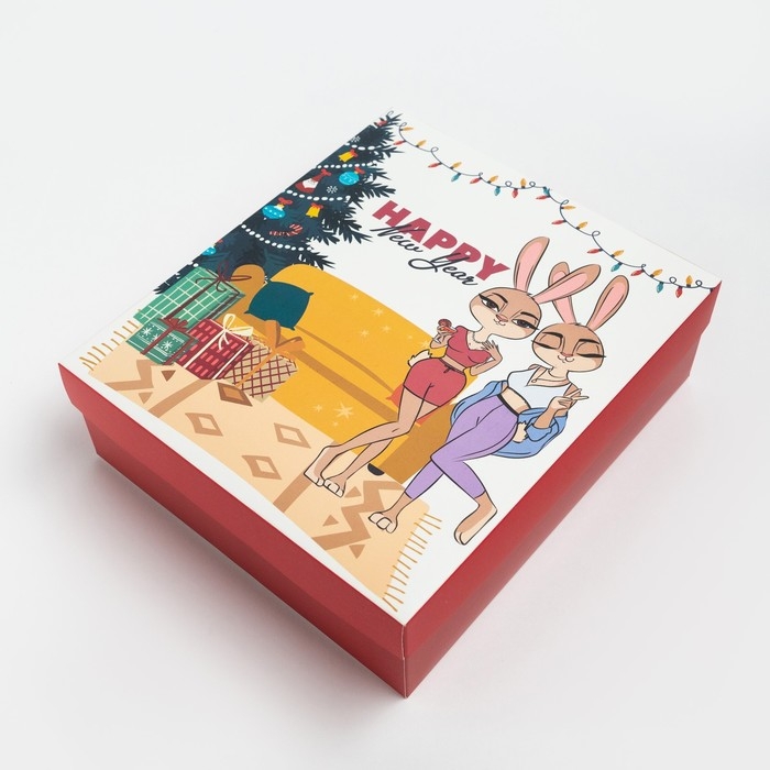 Новогодний подарочный набор Happy New Year, носки р-р 36-39 (23-25 см), маска Новогодний подарочный набор Happy New Year, носки р-р 36-39 (23-25 см), маска