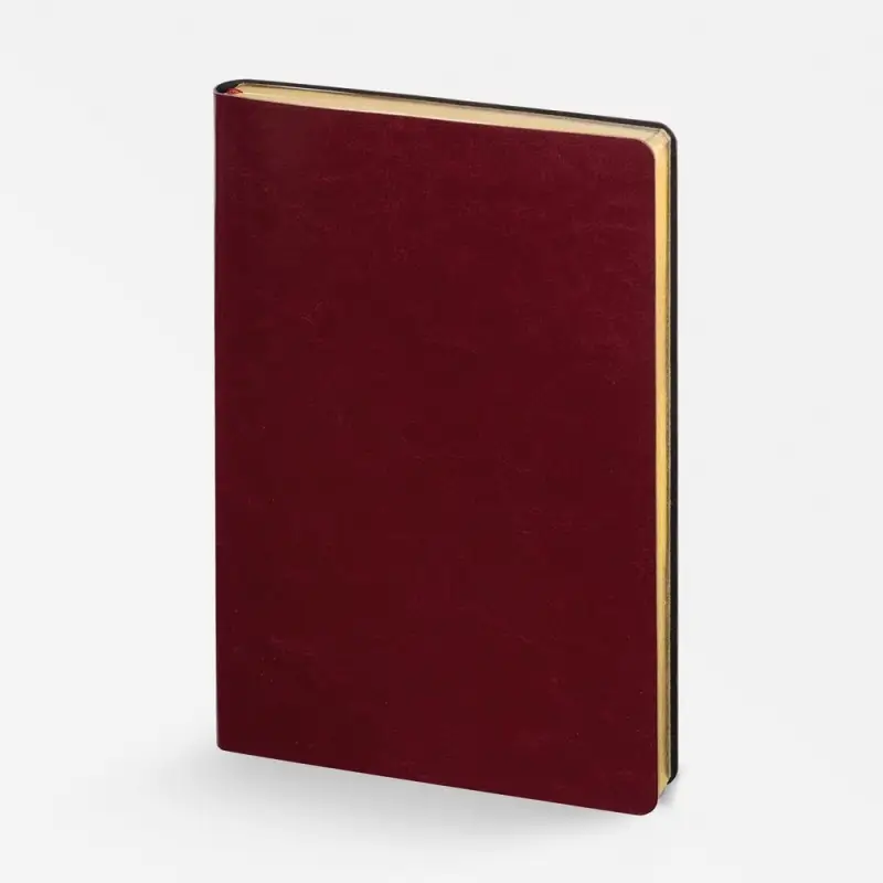 Ежедневник Nebraska Flex, недатированный, бордовый с золотистым