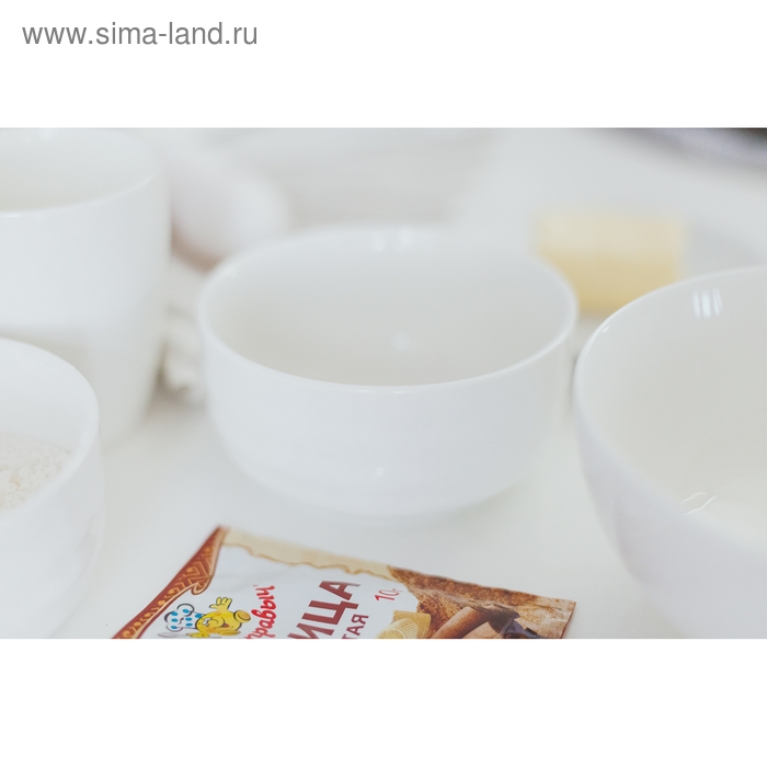 Салатник фарфоровый Magistro &laquo;Волна Бланш&raquo;, 500 мл, d=12,5 см, цвет белый