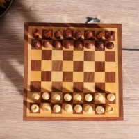 Шахматный столик складной 15,5х20х4,5 см, дерево шишам