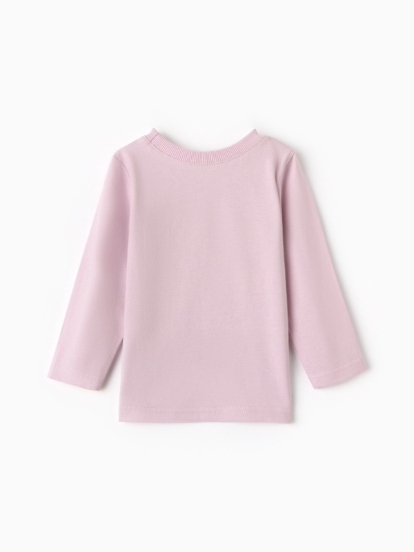 Лонгслив для девочки, цвет сиреневый, рост 80 см