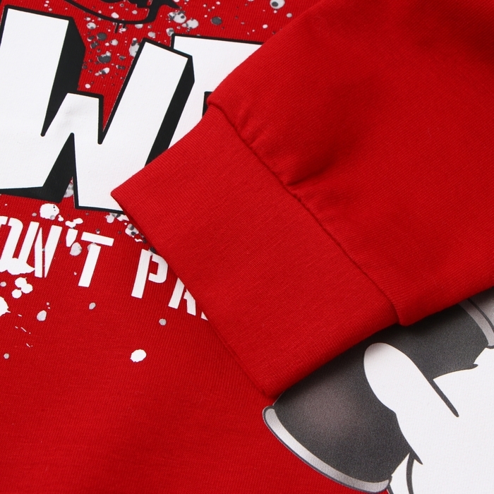 Свитшот детский MINAKU: Exclusive print, цвет красный, рост 116 см