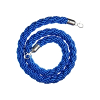 Канат плетеный оградительный 1.5м, серебрянный наконечник, синий