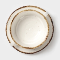 Бульонница Magistro "Alpine Frost" 250 мл 14,6х14,6х7,2 цвет белый с блюдцем