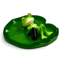 Садовая фигура 10 х 11 х 6 см  водоплавающая  "Лягушка на отдыхе"