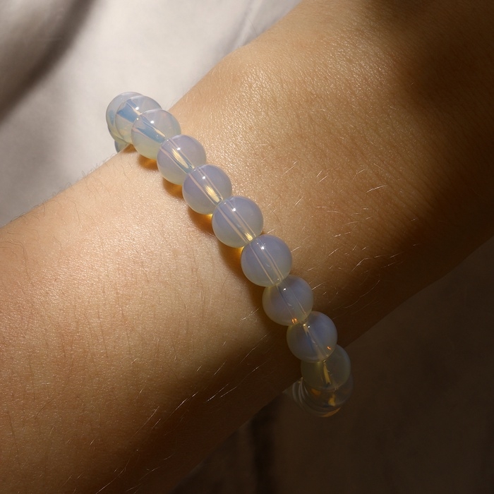 Браслет шар №8 &laquo;Лунный камень&raquo;, 5,5см