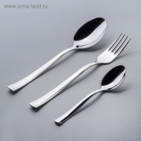 Набор столовый &laquo;Торжество&raquo;, 18 предметов, толщина 2 мм, серебристый