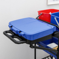 Многофункциональная тележка с вёдрами, отжимом и лотками Многофункциональная тележка с вёдрами, отжимом и лотками