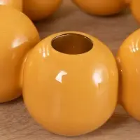 Подсвечник на 4 свечи "Бусы" с 8 сферами, песок 19х19х5,5 см