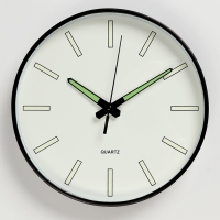 Часы настенные интерьерные &laquo;Классика&raquo;, плавный ход, светящиеся, d-25 см