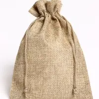 Мешочек подарочный из холщи, серый, 13&times;18 см