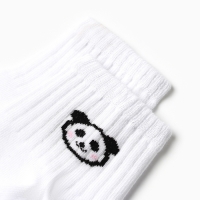 Носки женские укороченные "Панда", цвет белый, р-р 23-25 Носки женские укороченные "Панда", цвет белый, р-р 23-25