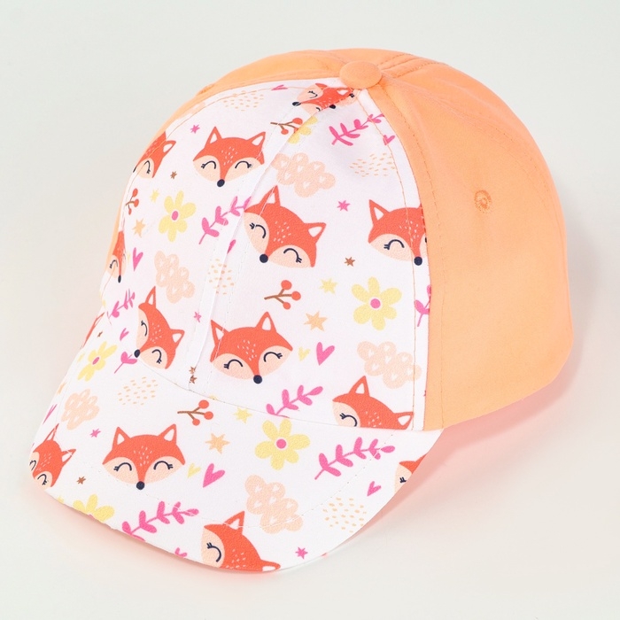 Кепка детская для девочки «Лисички», р-р. 48-50 Кепка детская для девочки «Лисички», р-р. 48-50