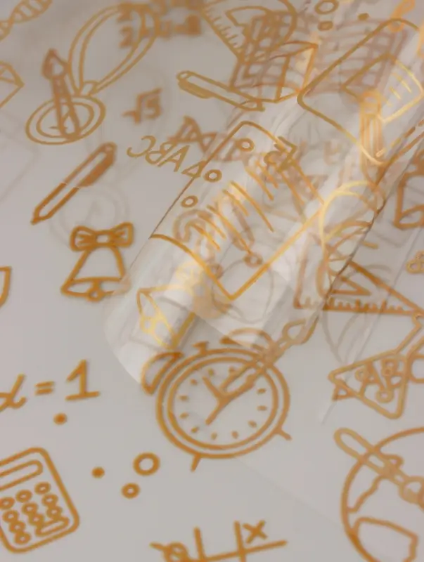 Пленка для цветов "Школьная пора" золотая 0,7 х 8.2 м, 40мкм