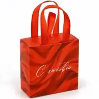 Коробка-пакет под бижутерию &laquo;С любовью&raquo;, 7.5 х 7.5 х 3.5 см