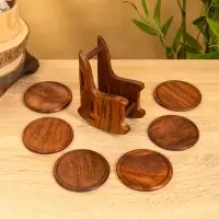 Подставка под горячее "Кресло" (набор 6 шт), 14х10х6,5 см, дерево шишам