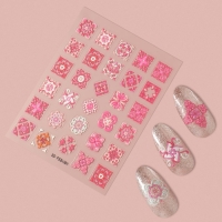 Наклейки для ногтей &laquo;Розовая мозаика&raquo;, объёмные, цвет розовый