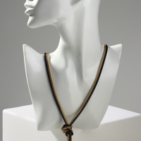 Бусы 2 нити &laquo;Трансформер&raquo; (несколько способов носки), цвет чёрно-золотой, 118 см