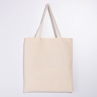 Шопер однотонный, 35 х 0.5 х 40 см, двунитка, без подклада, бежевый Шопер однотонный, 35 х 0.5 х 40 см, двунитка, без подклада, бежевый