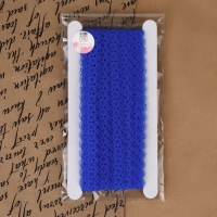 Кружево капроновое, 15 мм &times; 10 &plusmn; 1 м, цвет синий