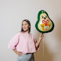 Воздушный шар фольгированный 24" &laquo;Авокадо&raquo;, с подложкой