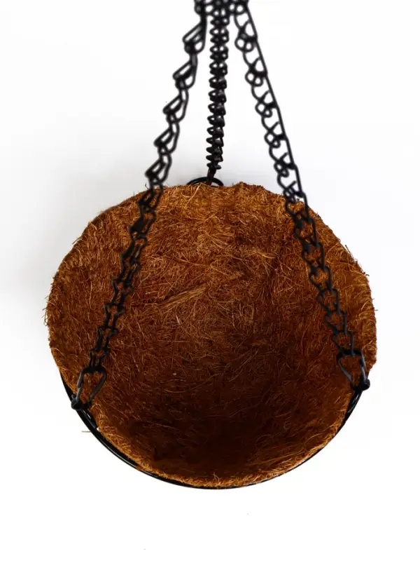 Кашпо подвесное d=15 см, с кокосовым вкладышем "Полусфера"