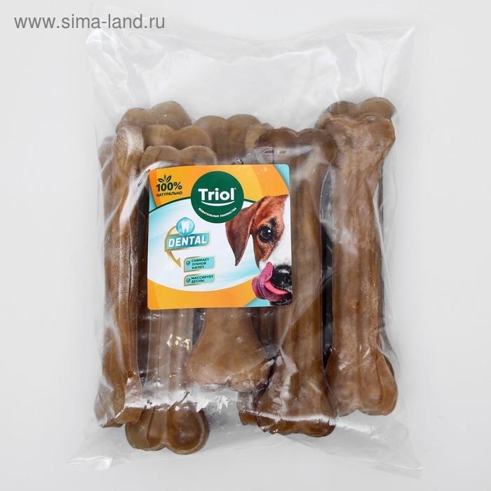 Косточка жевательная Triol DENTAL, 20 см, 150-160 г, пакет 10 шт Косточка жевательная Triol DENTAL, 20 см, 150-160 г, пакет 10 шт