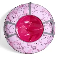 Тюбинг &ndash; ватрушка &laquo;Котики&raquo;, диаметр чехла 100 см, розовая, Winter Star