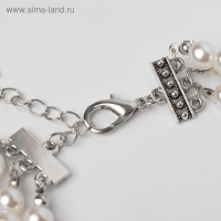 Набор 2 предмета: серьги колье «Роскошь» цвет белый в серебре, 62 см Набор 2 предмета: серьги колье «Роскошь» цвет белый в серебре, 62 см