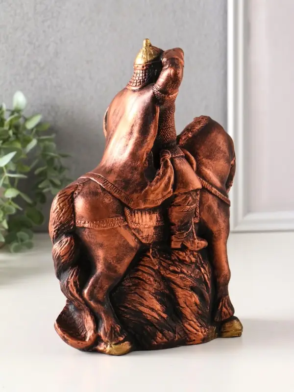 Фигура гипс &laquo;Богатырь на коне&raquo;, 25&times;19&times;11 см