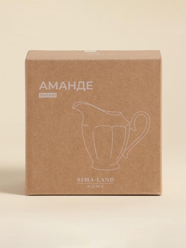 Молочник SL Home &laquo;Аманде&raquo;, 14&times;8,7&times;12,5 см, фарфор, белый