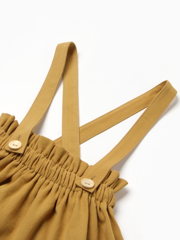 Юбка для девочки на лямках, MINAKU, цвет оранжевый, рост 110 см