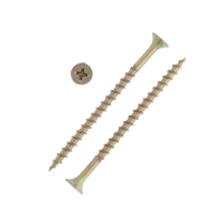 Саморез 3.8х65 мм  ТУНДРА PREMIUM, потай, крупная резьба, шлиц PH, желтый цинк, 1 кг