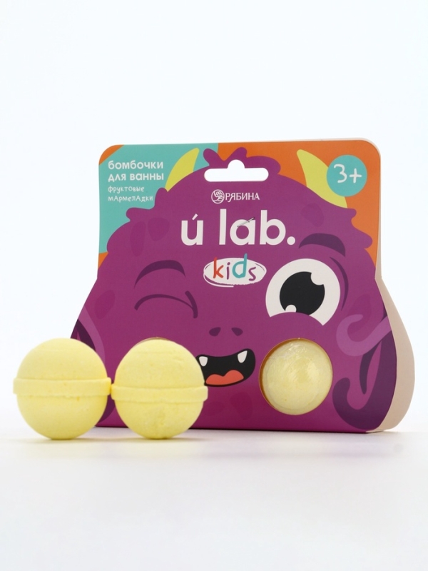 Бомбочки для ванны "Монстрики", 2 x 40 г, аромат фруктовые мармеладки