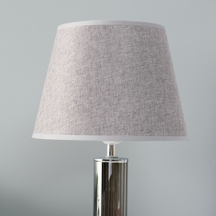 Лампа настольная "Арабеска" 1х40Вт Е27 хром/серый 22х22х36см