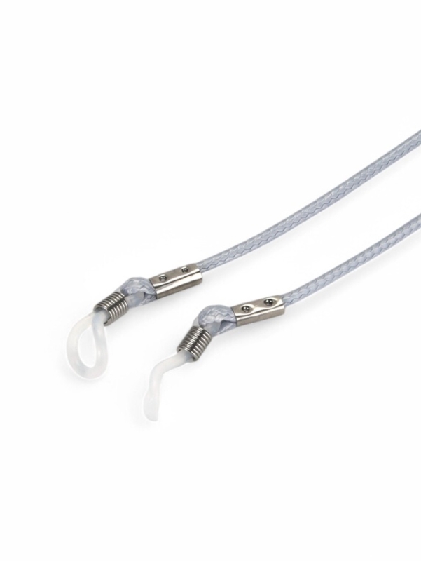 Шнурок для очков на шею 70 см силиконовый, серый