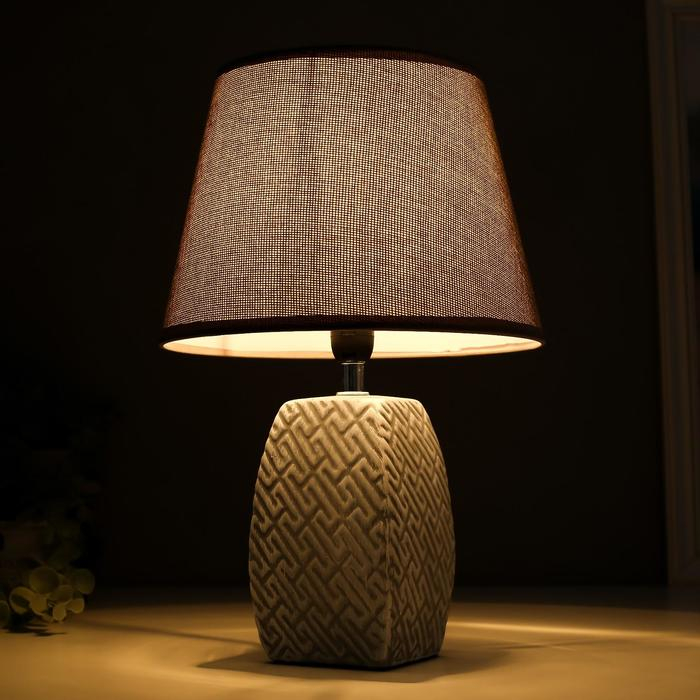 Лампа настольная 16444/1GR E14 40вт серый 22х22х34 см RISALUX