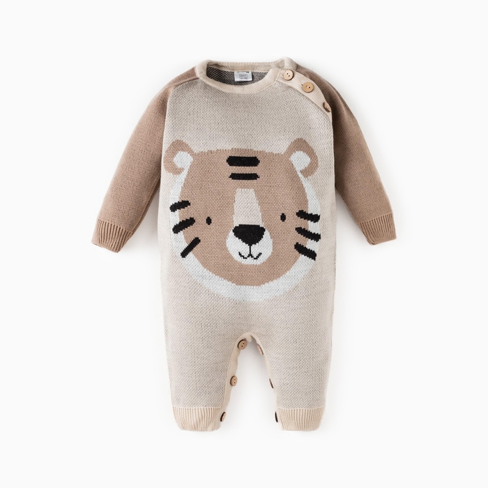 Комбинезон вязаный Крошка Я &laquo;Тигруля&raquo;, рост 68-74 см