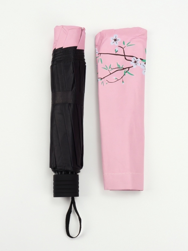 Зонт механический &laquo;Сакура&raquo;, эпонж, 4 сложения, 8 спиц, R = 52/60 см, D = 120 см, цвет МИКС