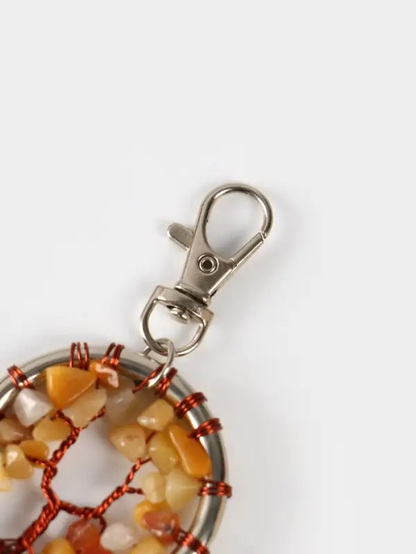 Брелок ловец снов "Великое древо" 19 см, цв. бежевый