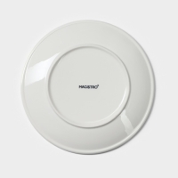 Тарелка фарфоровая пирожковая Magistro &laquo;Бланш&raquo;, d=17 см, цвет белый