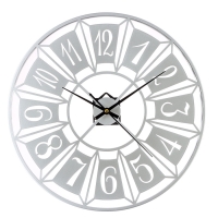 Часы настенные интерьерные &laquo;Гармошка&raquo;, плавный ход, d-40 см, белые