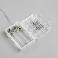 Гирлянда «Нить» 5 м роса, IP65, серебристая нить, 50 LED, 8 режимов, батарейки AAх3 (нет в комплекте), свечение белое Гирлянда «Нить» 5 м роса, IP65, серебристая нить, 50 LED, 8 режимов, батарейки AAх3 (нет в комплекте), свечение белое