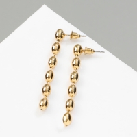 Серьги металл &laquo;Бусины&raquo; рис, цвет золото